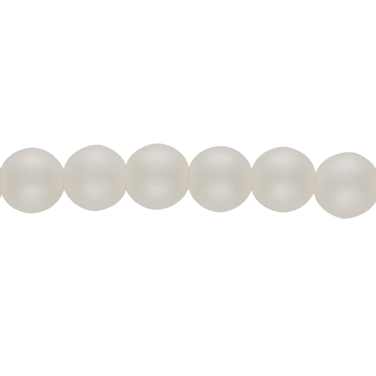 Glasperlen rund - 6 mm - Powdery Pastel White - PerlineBeads