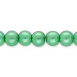 Glasperlen rund - 6 mm - Shiny Emerald Green - PerlineBeads SA