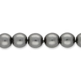 Glasperlen rund - 6 mm - Shiny Grey - PerlineBeads SA