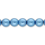 Glasperlen rund - 6 mm - Shiny Sea Blue - PerlineBeads SA