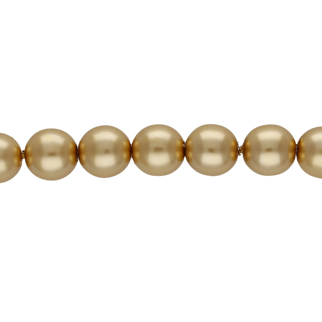 Glasperlen rund - 8 mm - Gold - PerlineBeads