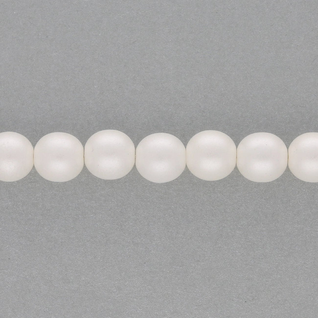 Glasperlen rund - 8 mm - Pearl Coat Snow - PerlineBeads SA