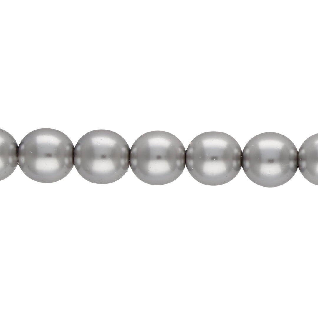 Glasperlen rund - 8 mm - Silber - PerlineBeads
