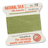 Griffin Perlseide – 100% Naturseide – No. 10 (0,90 mm) - Jadegrün - PerlineBeads SA