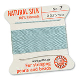 Griffin Perlseide – 100% Naturseide – No. 7 (0,75 mm) - Türkis - PerlineBeads SA