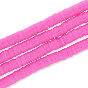 Heishi-Perlen aus Polymerpaste 6 mm – Camelia - PerlineBeads