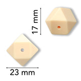 Hexagon Focal-Bead • 3D-Silikonperle Sechseckig, Moccasin - PerlineBeads SA