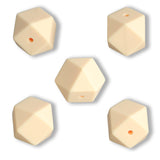 Hexagon Focal-Bead • 3D-Silikonperle Sechseckig, Moccasin - PerlineBeads SA