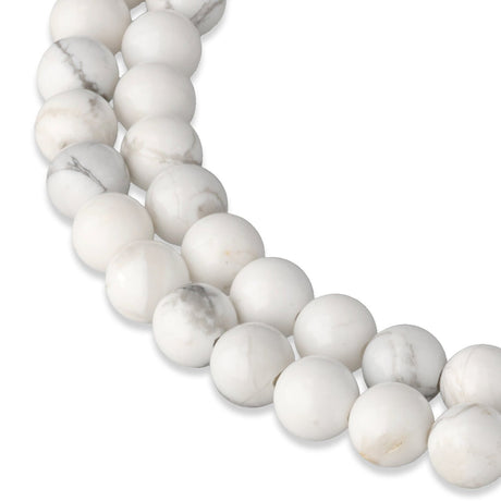 Howlith Perlen · rund · 4 mm - PerlineBeads SA