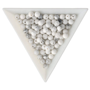 Howlith Perlen · rund · 4 mm - PerlineBeads SA
