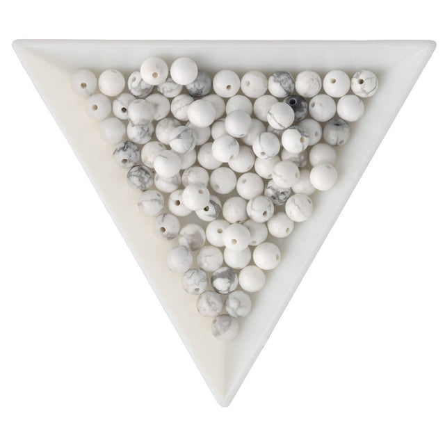 Howlith Perlen · rund · 4 mm - PerlineBeads SA