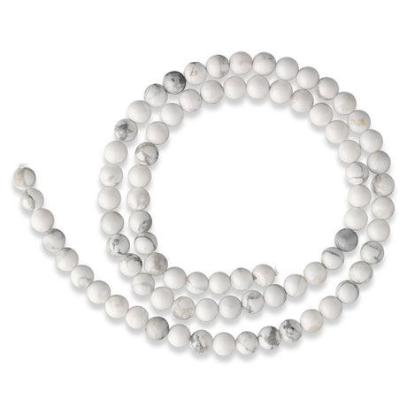 Howlith Perlen · rund · 4 mm - PerlineBeads SA