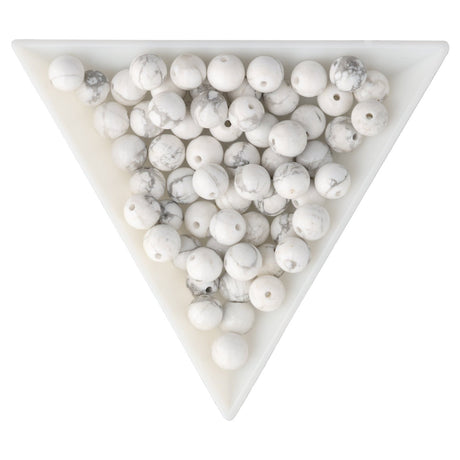 Howlith Perlen · rund · 6 mm - PerlineBeads SA