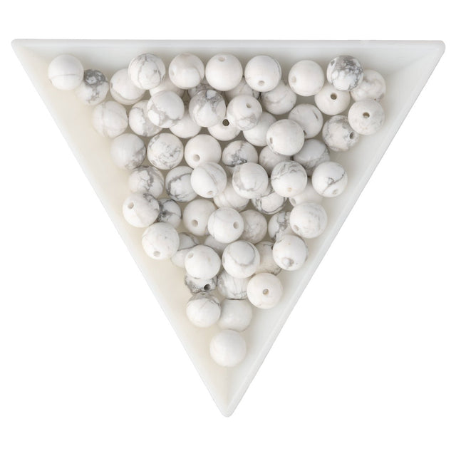 Howlith Perlen · rund · 6 mm - PerlineBeads SA