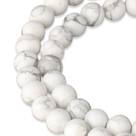 Howlith Perlen · rund · 6 mm - PerlineBeads SA