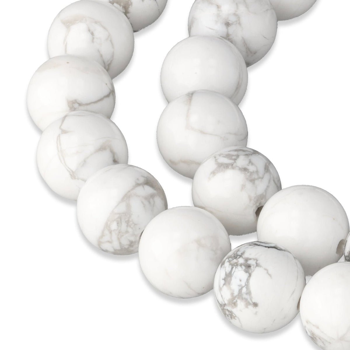 Howlith Perlen · rund · 8 mm - PerlineBeads SA