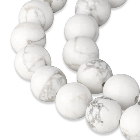 Howlith Perlen · rund · 8 mm - PerlineBeads SA