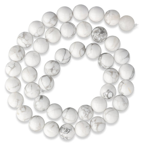 Howlith Perlen · rund · 8 mm - PerlineBeads SA