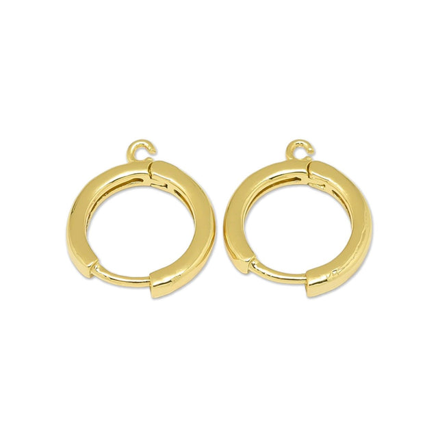 Huggie - Ohrringe aus Messing, Farbe Gold - PerlineBeads SA