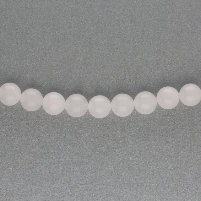 Jade Perlen rund - 8 mm - Weiss - PerlineBeads SA