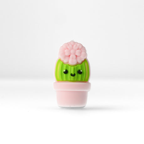 Kaktus Focal-Bead • 3D-Silikonperle im Blumentopf-Design - PerlineBeads SA