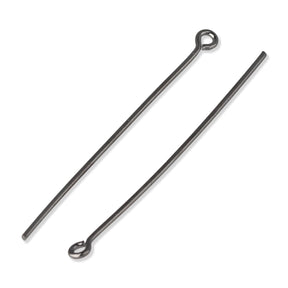 Kettelstift mit Öse • 40 mm • Farbe Gunmetal - PerlineBeads SA