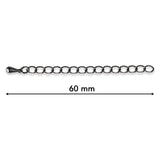 Kettenverlängerung 60 mm – Gunmetal - PerlineBeads SA