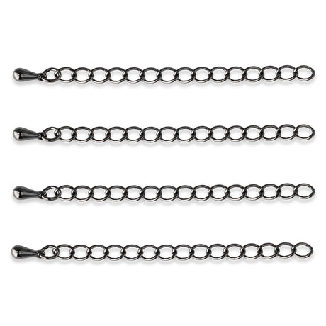 Kettenverlängerung 60 mm – Gunmetal - PerlineBeads SA