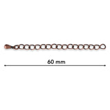 Kettenverlängerung 60 mm – Kupfer - PerlineBeads SA