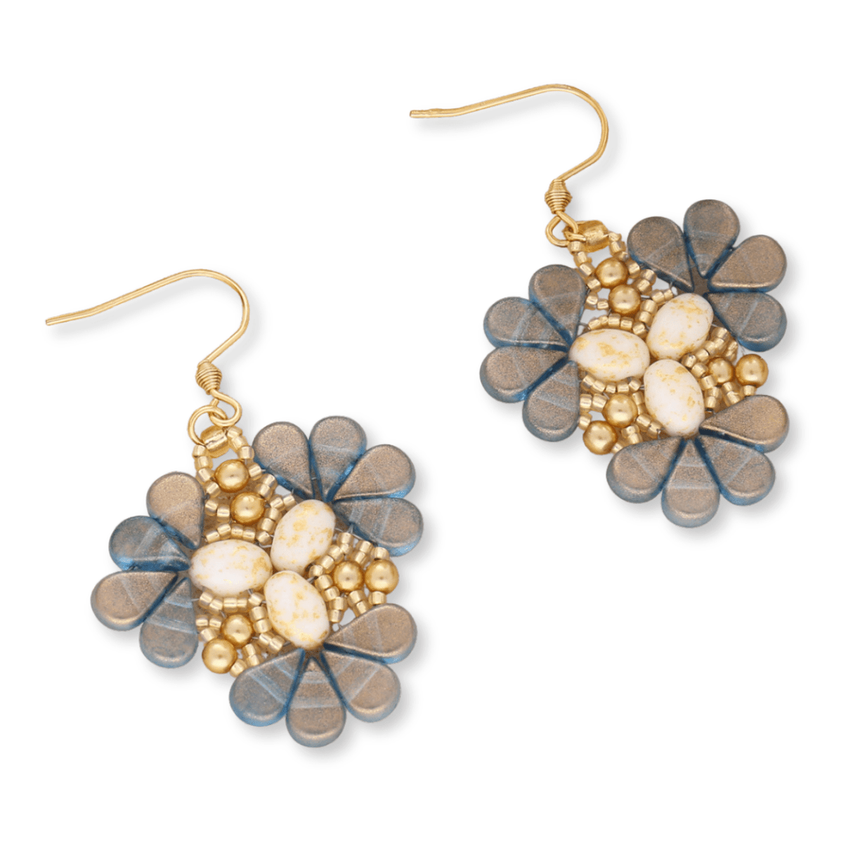 Kit für Ohrringe “Sakura” par Puca® - Blue - PerlineBeads SA