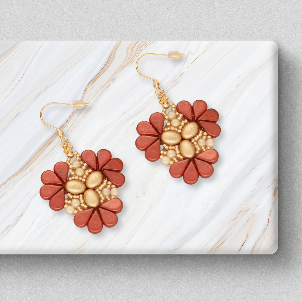 Kit für Ohrringe “Sakura” par Puca® - Gold - PerlineBeads SA