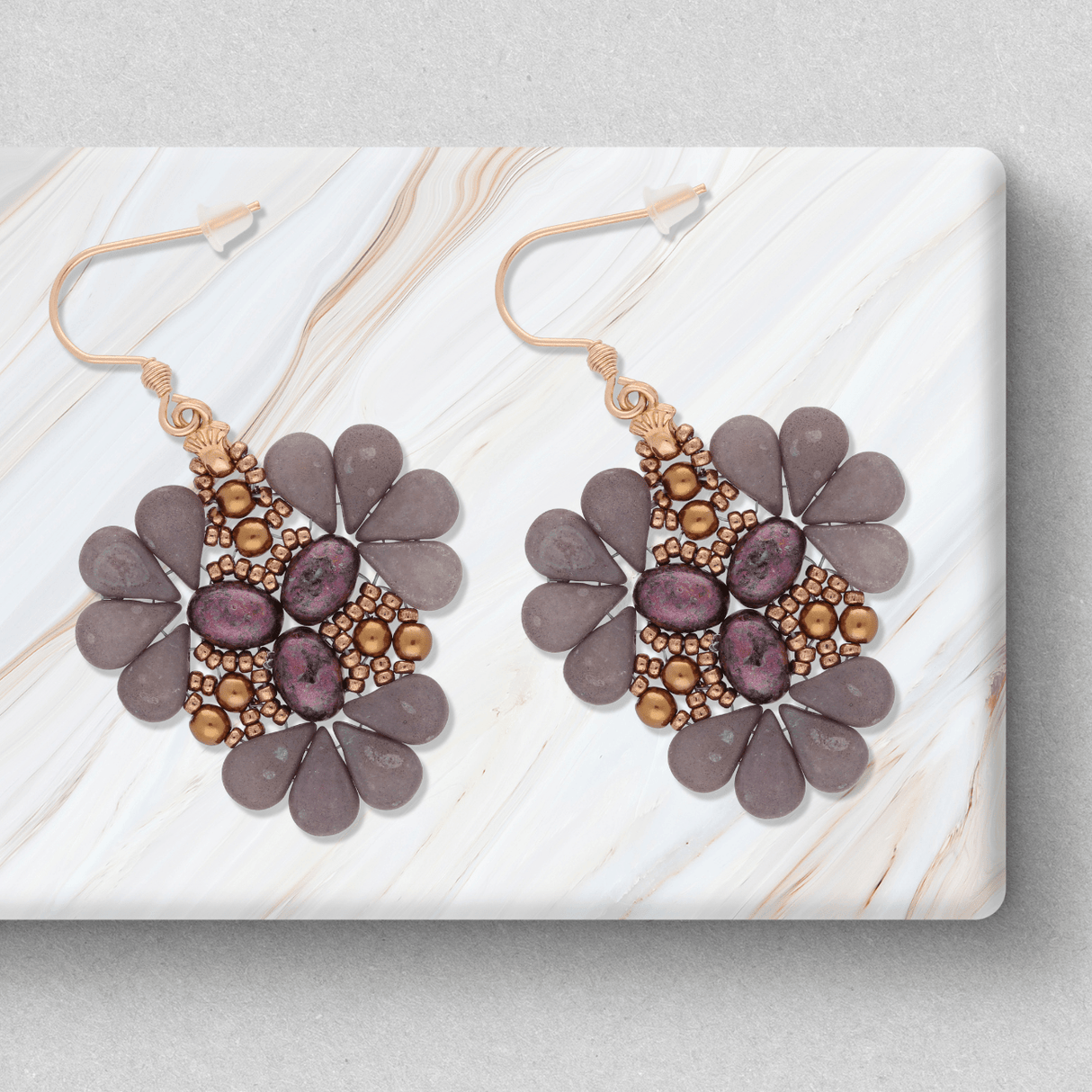 Kit für Ohrringe “Sakura” par Puca® - Opal Nebula - PerlineBeads SA