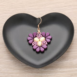 Kit für Ohrringe “Sakura” par Puca® - Pastel Bordeaux - PerlineBeads SA