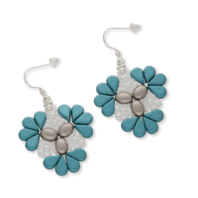 Kit für Ohrringe “Sakura” par Puca® - Petrol - PerlineBeads SA