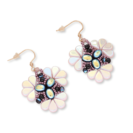 Kit für Ohrringe “Sakura” par Puca® - Rose - PerlineBeads SA