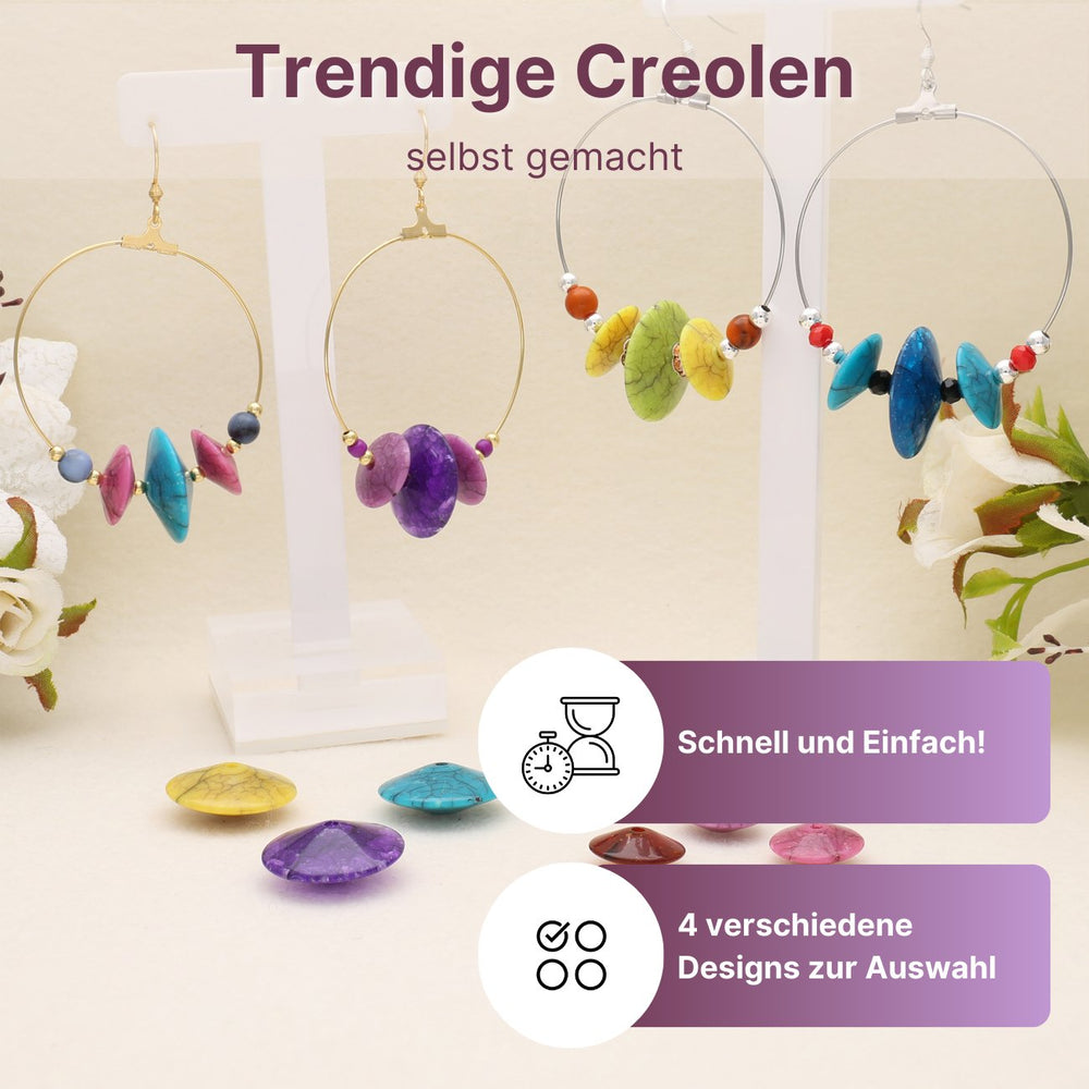 Kit für Creolen “Easy Elegance" - PerlineBeads