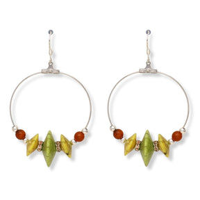 Kit für Creolen “Easy Elegance" - Silber/Grün - PerlineBeads SA