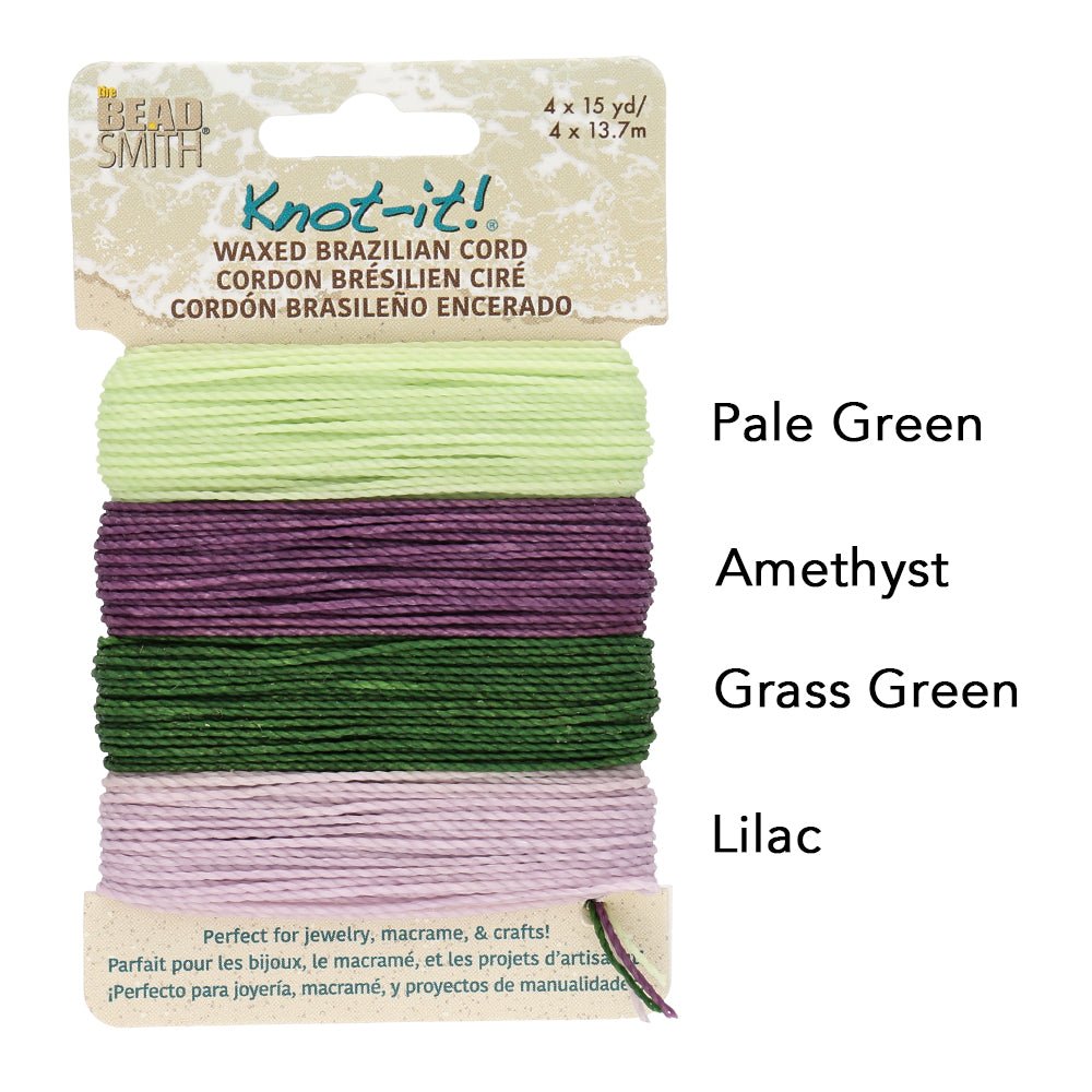 Knot - it! Gewachste brasilianische Kordel - Lavender Fields - PerlineBeads SA