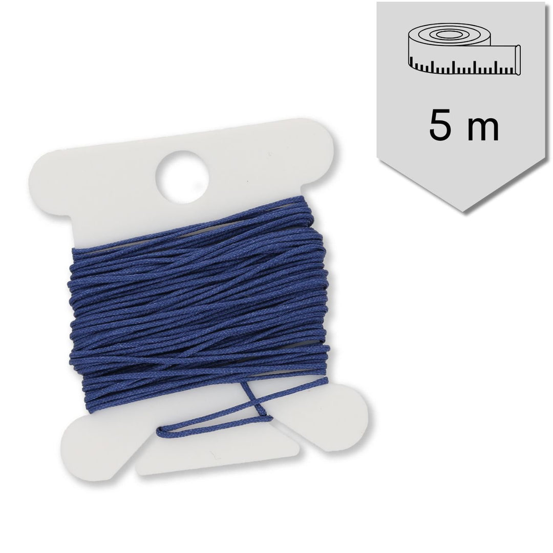 Kordel aus Nylon 0.5 mm - Prussian Blue - PerlineBeads SA