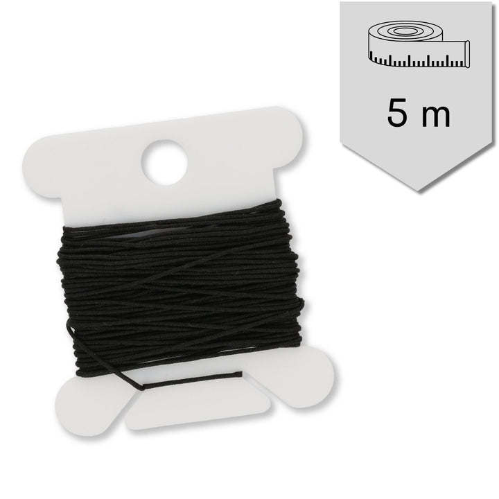 Kordel aus Nylon 0.5 mm - Schwarz - PerlineBeads