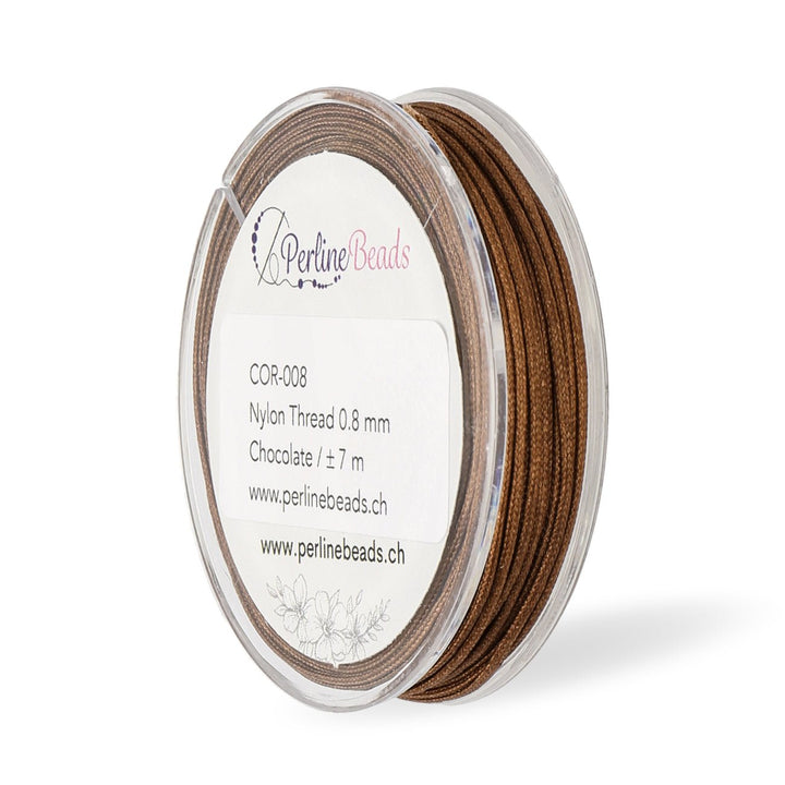 Kordel aus Nylon 0.8 mm - Chocolate - PerlineBeads