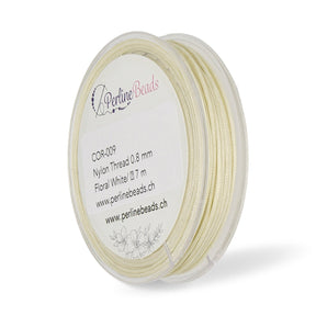 Kordel aus Nylon 0.8 mm - Floral White - PerlineBeads SA
