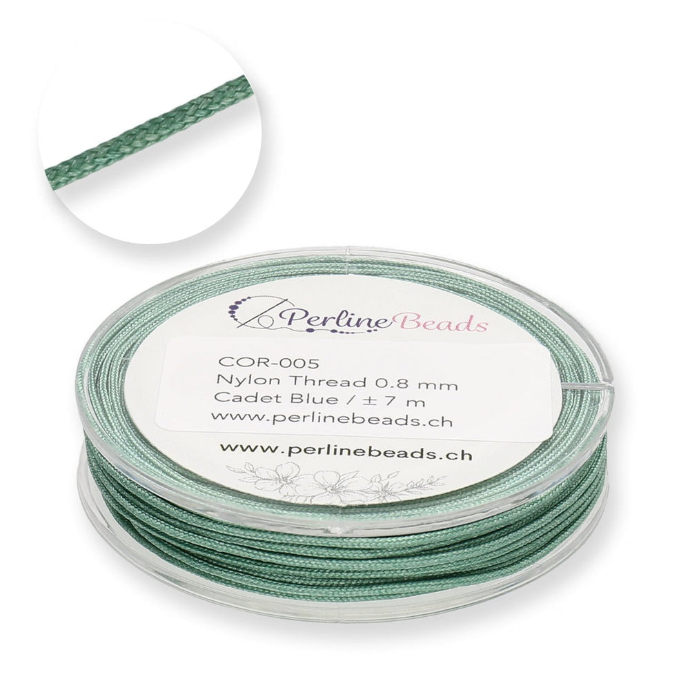 Kordel aus Nylon 0.8 mm - Kadettenblau - PerlineBeads