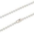 Kugelkette 75 cm mit Steckverschluss – Farbe Silber - PerlineBeads SA