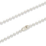 Kugelkette 75 cm mit Steckverschluss – Farbe Silber - PerlineBeads SA