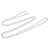 Kugelkette 75 cm mit Steckverschluss – Farbe Silber - PerlineBeads SA