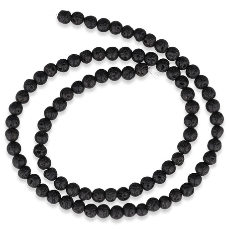 Lavastein Perlen · rund · 4 mm - PerlineBeads SA