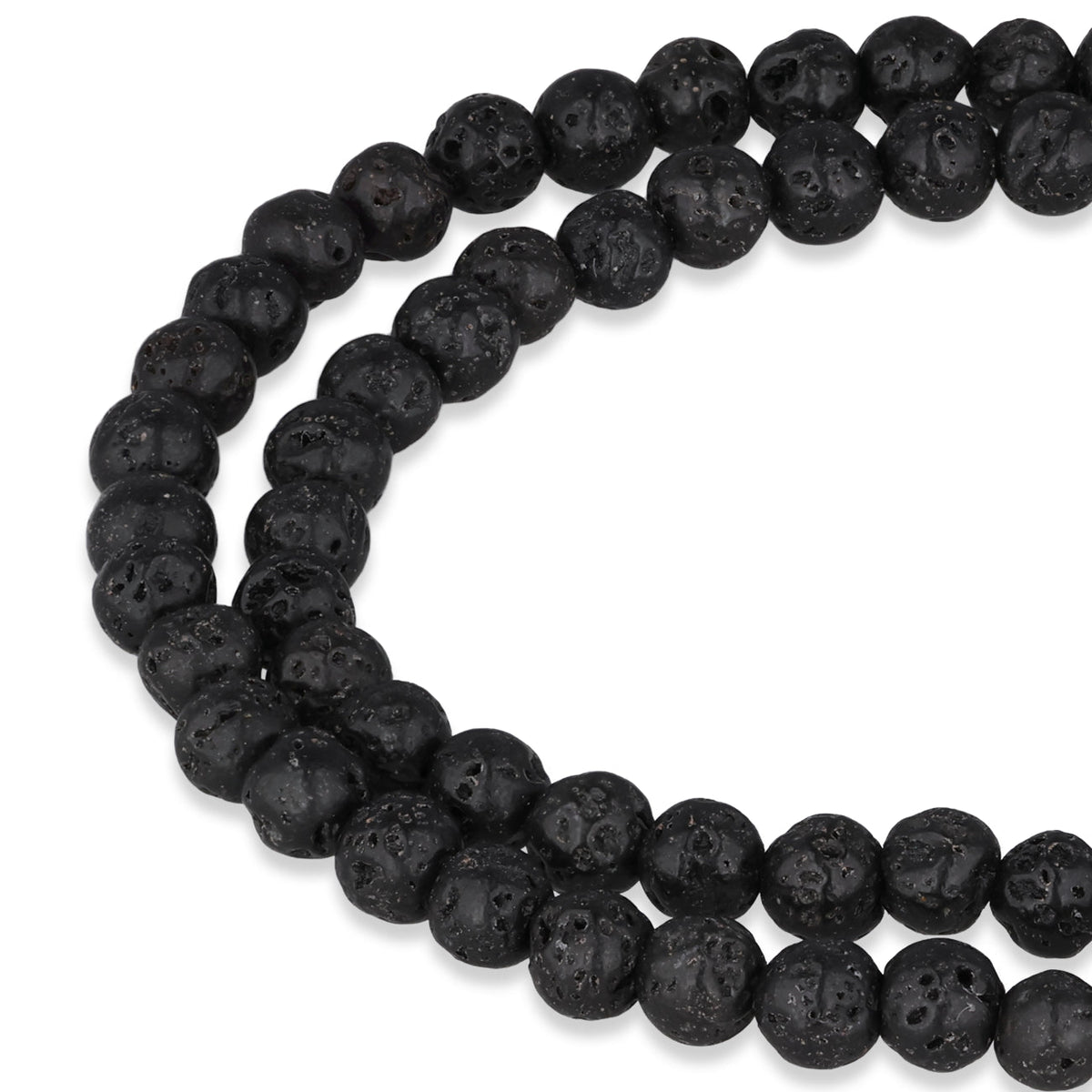 Lavastein Perlen · rund · 4 mm - PerlineBeads SA