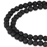 Lavastein Perlen · rund · 4 mm - PerlineBeads SA