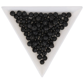 Lavastein Perlen · rund · 4 mm - PerlineBeads SA